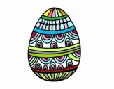 Dibujo Huevo de Pascua estampado con ondas pintado por krystel95