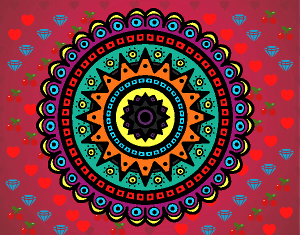 Dibujo Mandala étnica pintado por vanessa138