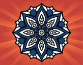Dibujo Mandala simetría sencilla pintado por agus16san5