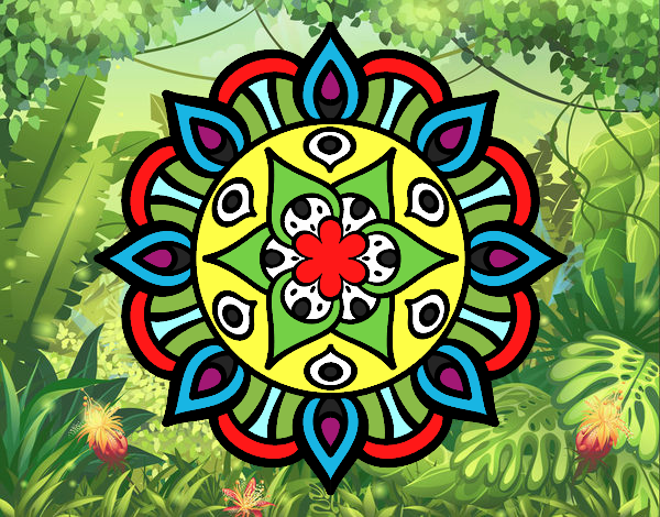 Dibujo Mandala vida vegetal pintado por pro346
