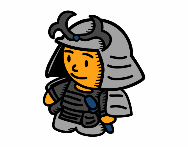 Samurái con armadura