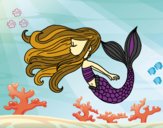 Dibujo Sirena flotando pintado por kattie