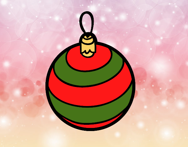 Dibujo Una bola de árbol de Navidad pintado por camisho