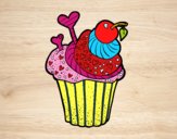 Dibujo Cupcake delicioso pintado por KEYSI