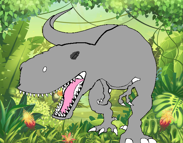 Dibujo Dinosaurio enfadado pintado por KEYSI