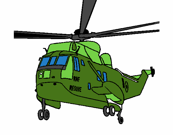 Dibujo Helicóptero al rescate pintado por pro346