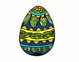 Dibujo Huevo de Pascua estampado vegetal pintado por ARl88