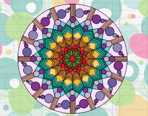 Dibujo Mandala flor con círculos pintado por Danny_Ale