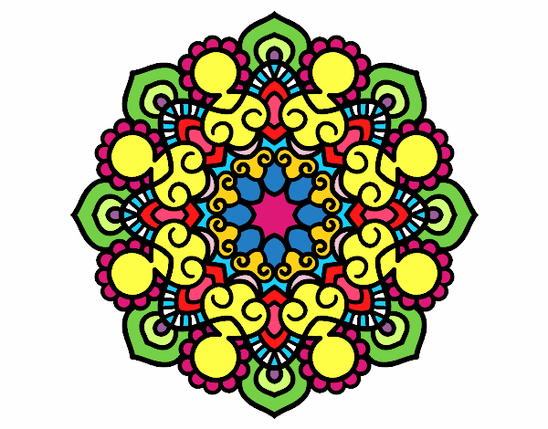 Dibujo Mandala reunión pintado por lalitosali