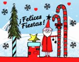 Dibujo Postal Felices Fiestas pintado por emiliano78