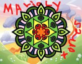 Dibujo Mandala vida vegetal pintado por edymar