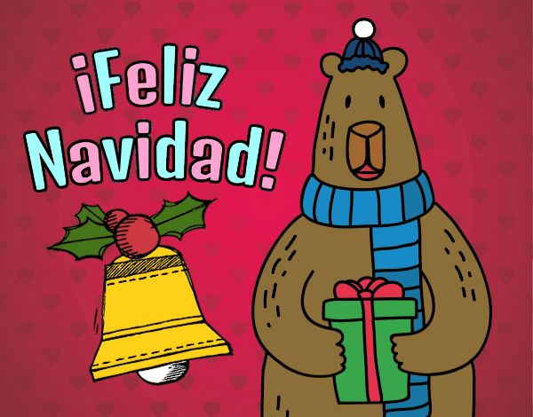 Dibujo Postal Feliz Navidad pintado por camceles