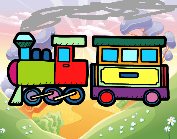 Dibujo Tren alegre pintado por Franco06