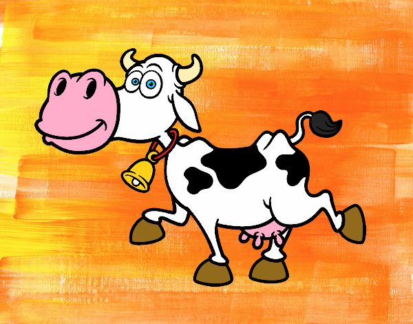 Dibujo Vaca lechera 1 pintado por meibol