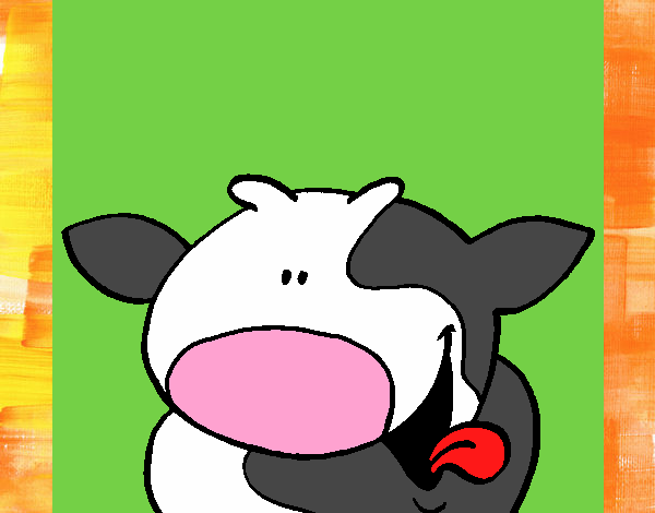 Dibujo Vaca sonriente pintado por meibol