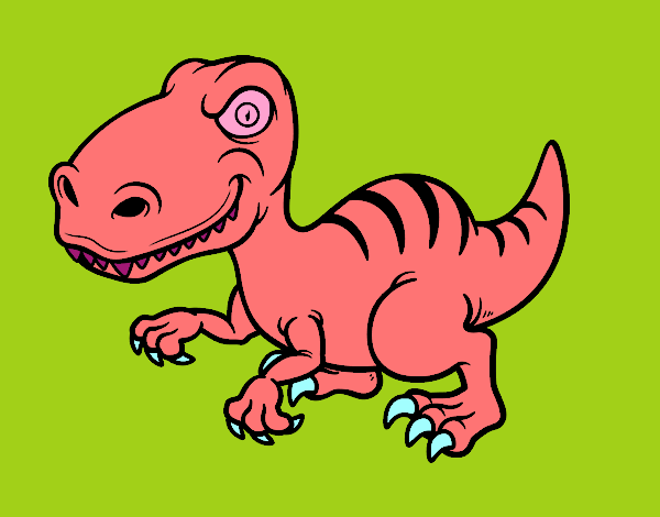 Dibujo Dinosaurio velociraptor pintado por stellasonj