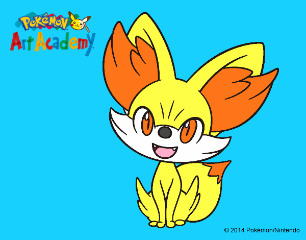 Dibujo Fennekin pintado por Sofia1era