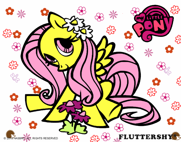 Dibujo Fluttershy pintado por meagan