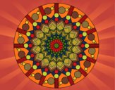 Dibujo Mandala flor con círculos pintado por nathzapp