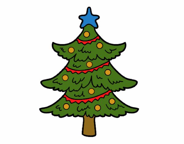 Dibujo Árbol de navidad decorado pintado por Bertha1276
