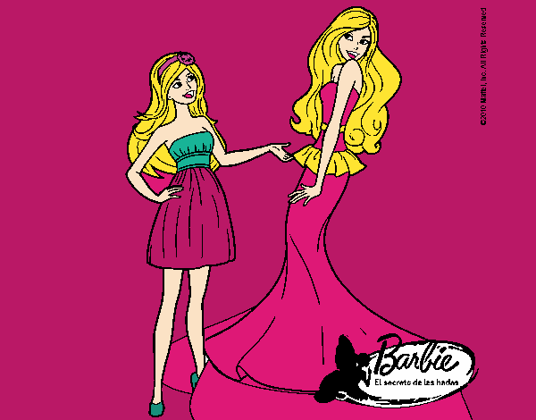 Dibujo Barbie estrena vestido pintado por CANDELIT