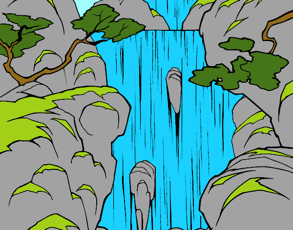 Dibujo Cascada pintado por wilfre