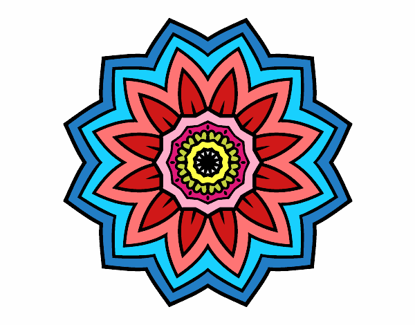 Dibujo Mandala flor de girasol pintado por mar13