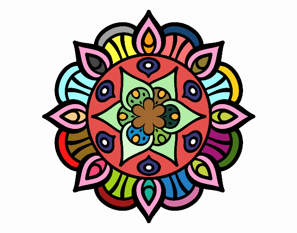 Dibujo Mandala vida vegetal pintado por Camilatm
