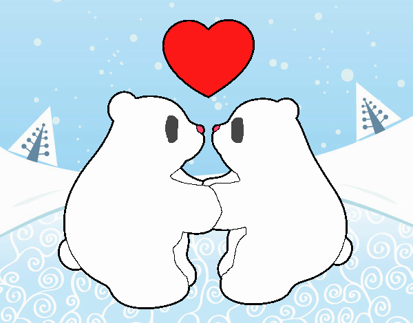 Osos polares enamorados