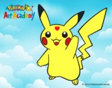 Dibujo Pikachu saludando pintado por emiliano78