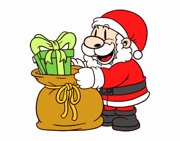 Dibujo Santa Claus ofreciendo regalos pintado por Bertha1276