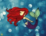 Dibujo Sirena flotando pintado por inescapel4