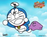 Dibujo Doraemon volando pintado por Nicol10