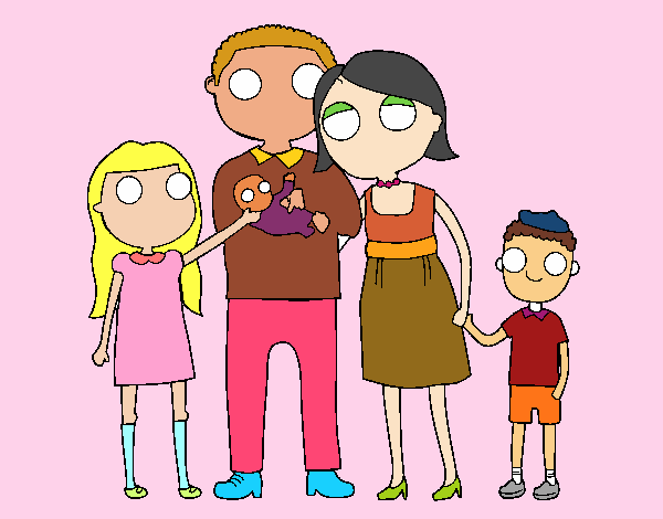 Dibujo Familia unida pintado por jade2001