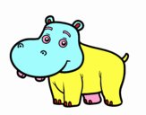Dibujo Hipopótamo joven pintado por Almichi05