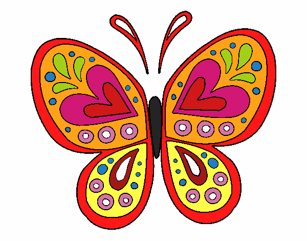 Dibujo Mandala mariposa pintado por gabrielauh