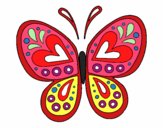 Dibujo Mandala mariposa pintado por gabrielauh