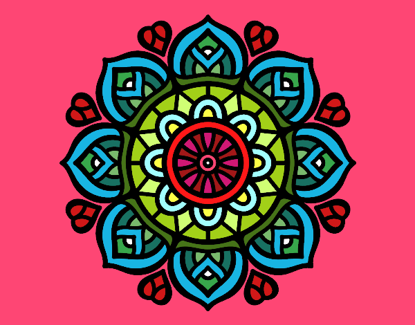 Dibujo Mandala para la concentración mental pintado por gabrielauh