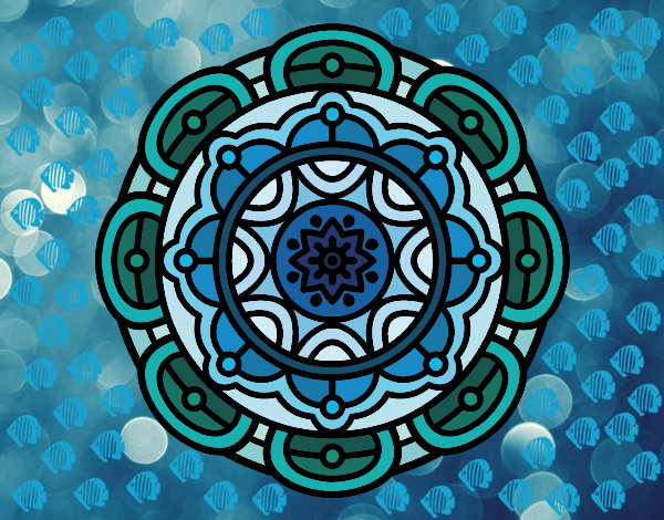Dibujo Mandala para la relajación mental pintado por EstrellaAA