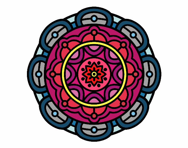Dibujo Mandala para la relajación mental pintado por gabrielauh