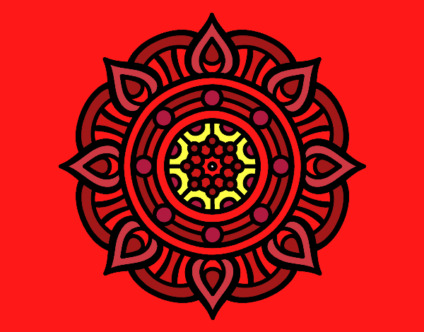 Dibujo Mandala puntos de fuego pintado por gabrielauh