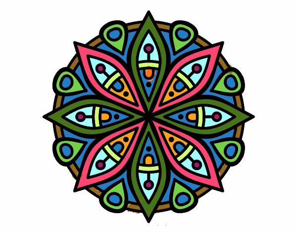 Dibujo Mandala para la concentración pintado por MariaCaste