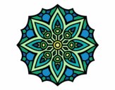 Dibujo Mandala simetría sencilla pintado por LUISNADO