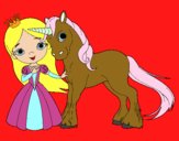 Dibujo Princesa y unicornio pintado por nagoremart