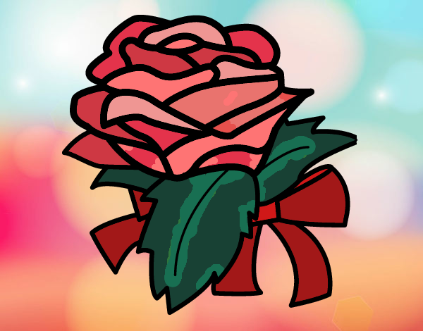 Dibujo Rosa, flor pintado por CLAUEMI
