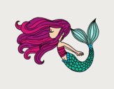 Dibujo Sirena flotando pintado por BarbiT