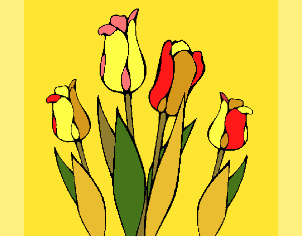 Dibujo Tulipanes pintado por Memecito 