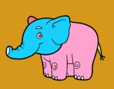 Dibujo Un elefantito pintado por PPPP2017
