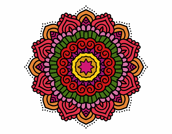 Dibujo Mandala estrella decorada pintado por CHECHILIA1