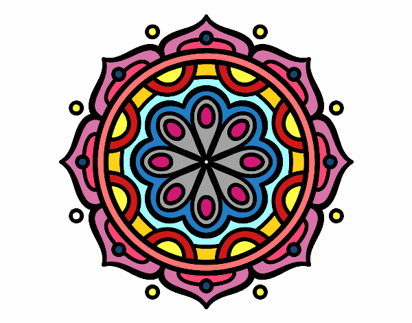 Dibujo Mandala para meditar pintado por RubyMaria